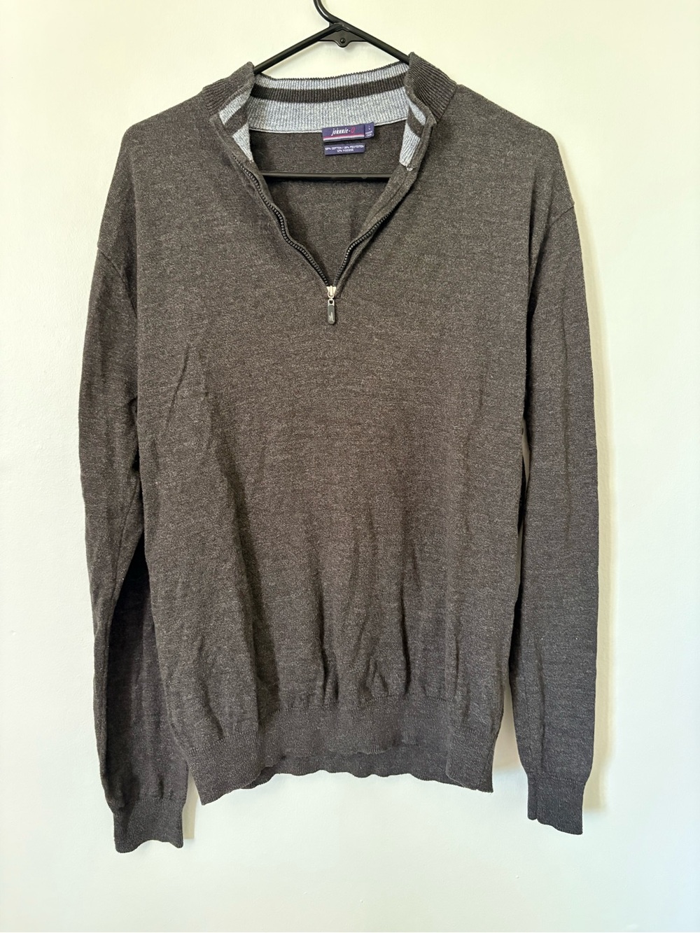 johnnie-O Men's Brown Quarter-Zip Sweater